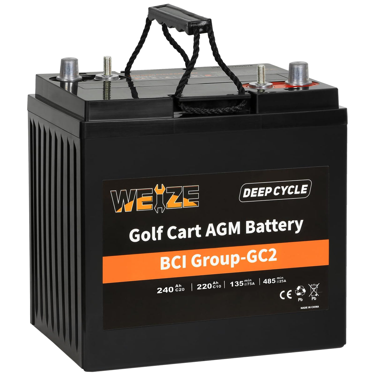 6V 240ah Deep Cycle AGM Battery V7432