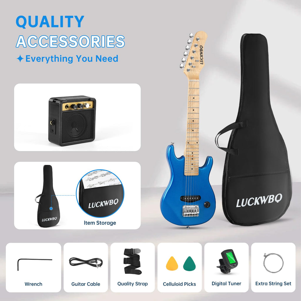 30 Inch Kids ST Style Mini Electric Guitar Beginner Kit with Amplifier U6991