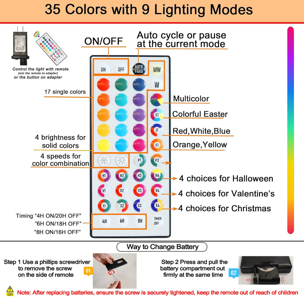 5 ft RGB Lighted Birch Tree N315