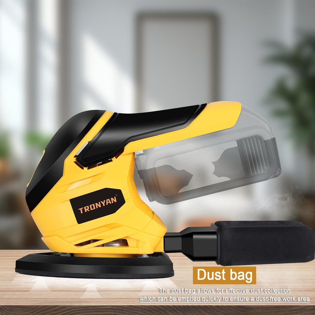Cordless Detail Sander, 12,000 OPM, 10Pcs Sandpapers, Dust Bag L130