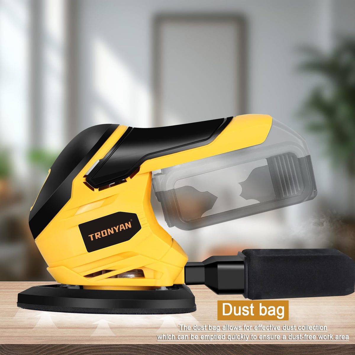 Cordless Detail Sander, 12,000 OPM, 10Pcs Sandpapers, Dust Bag L130