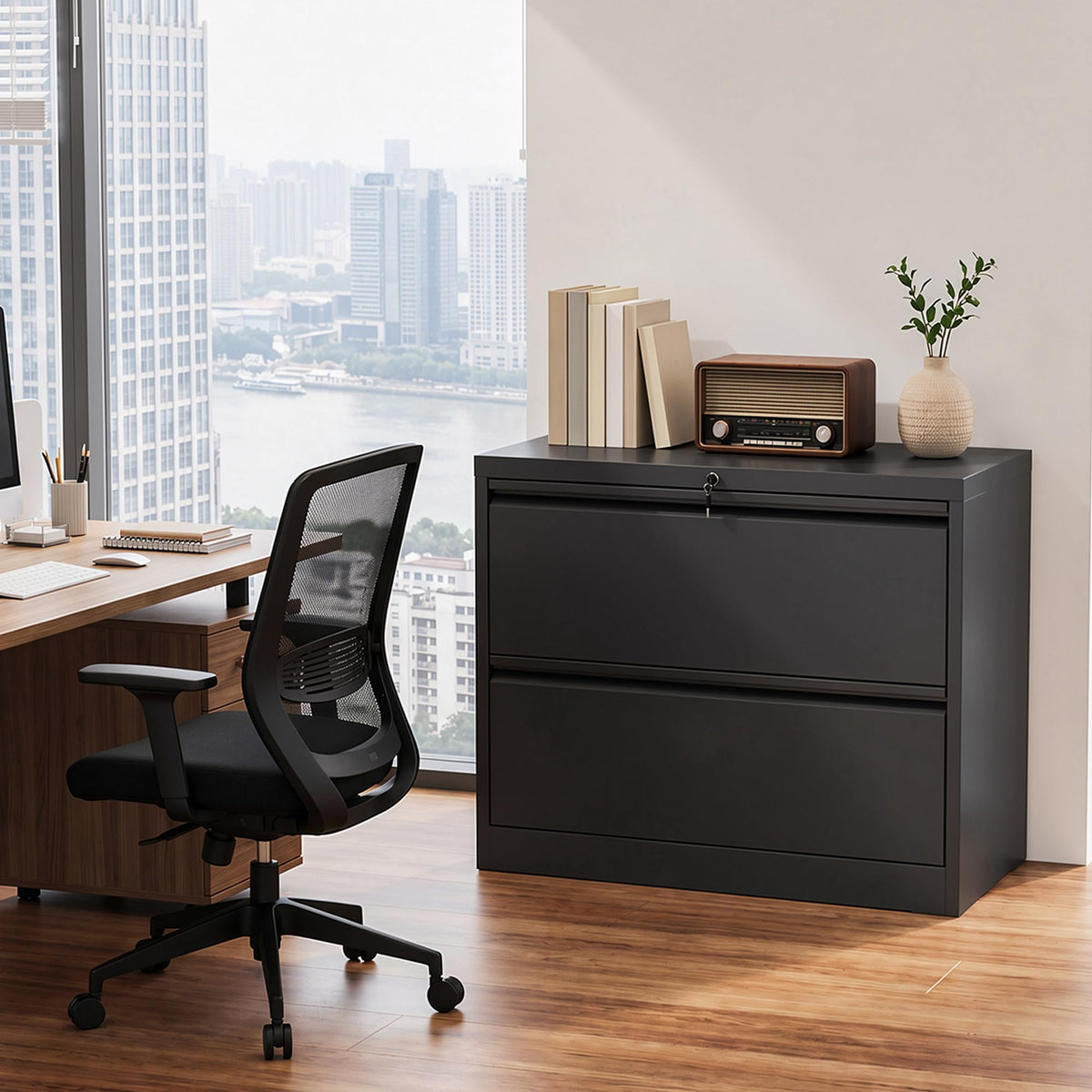 2 Drawer Metal File Cabinet with Lock G98187