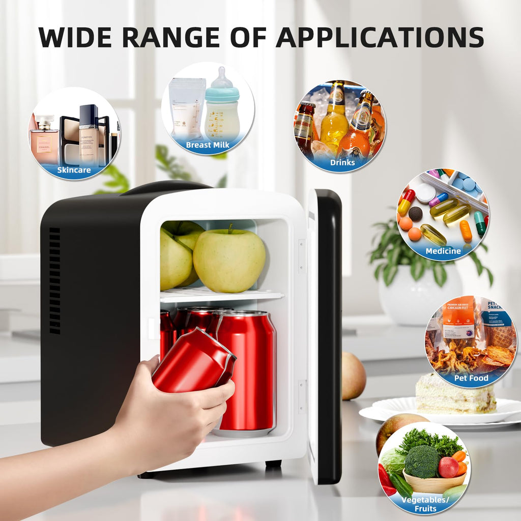 Compact Mini Fridge 4L Black V142412