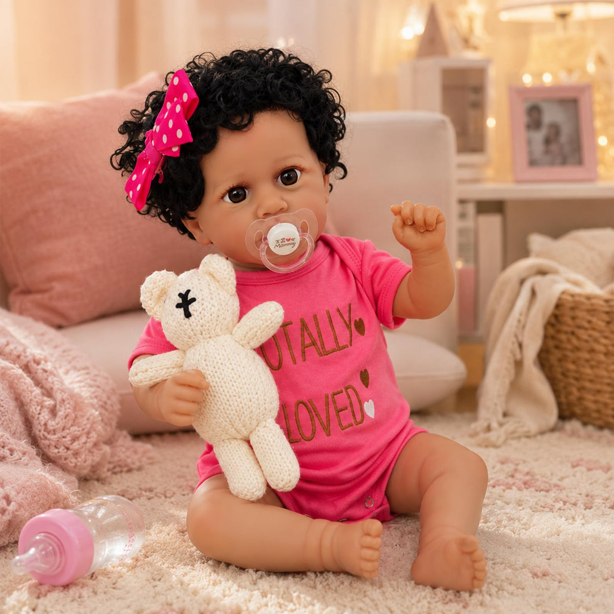 20 Inch Weighted Black Reborn Baby Doll H65222