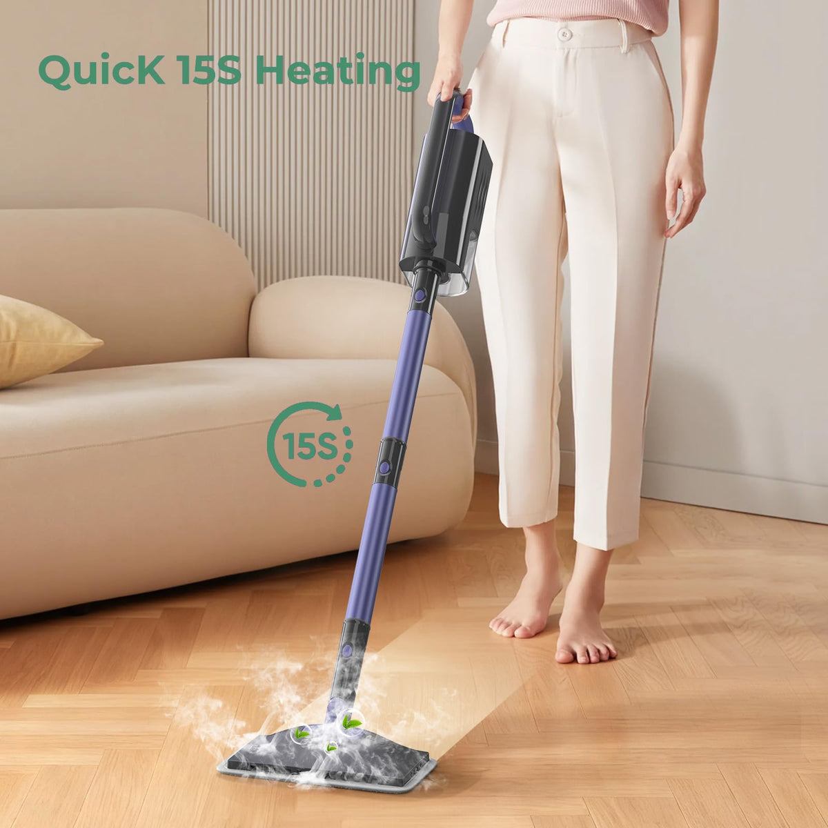Steam Mop with 400ML Water Tank 6-in-1 Accessories G6665