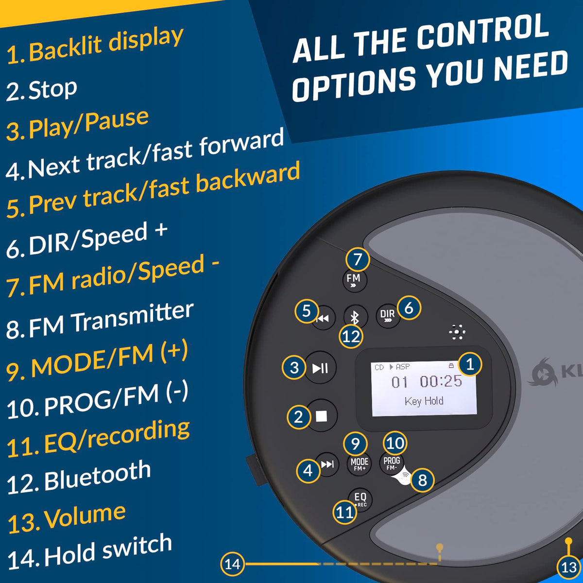 Portable CD Player with Bluetooth N340