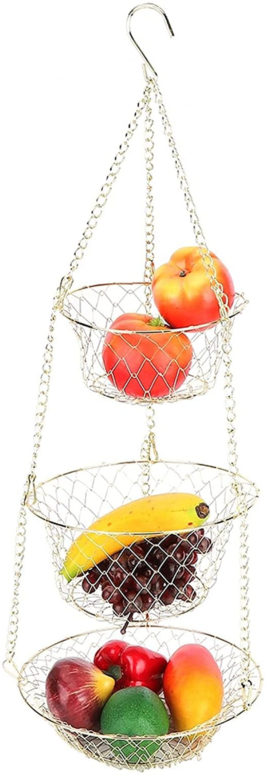 3-Tier Heavy Duty Wire Hanging Basket I18679