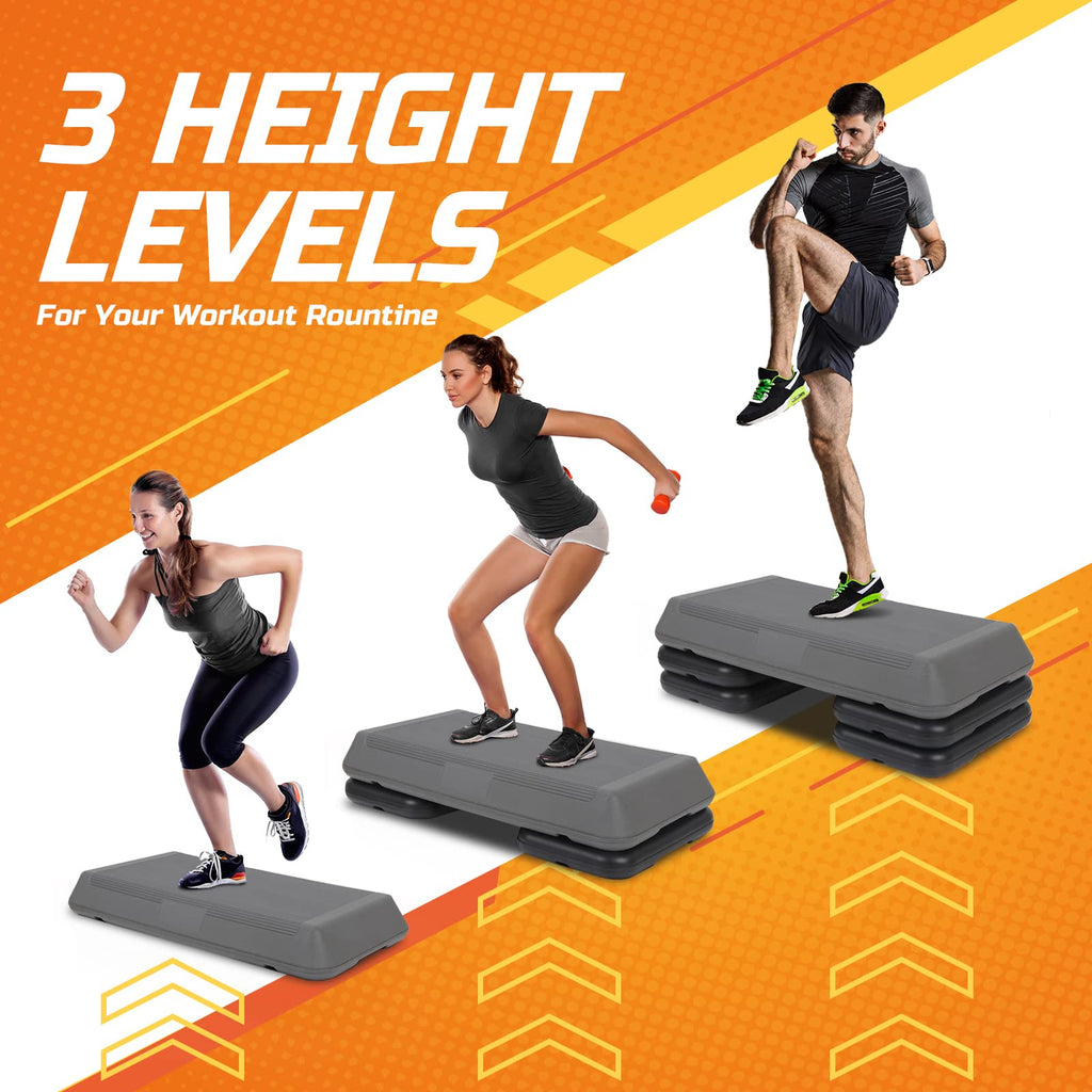 28.5'' Exercise Aerobic Step Platform with 4 Risers F148