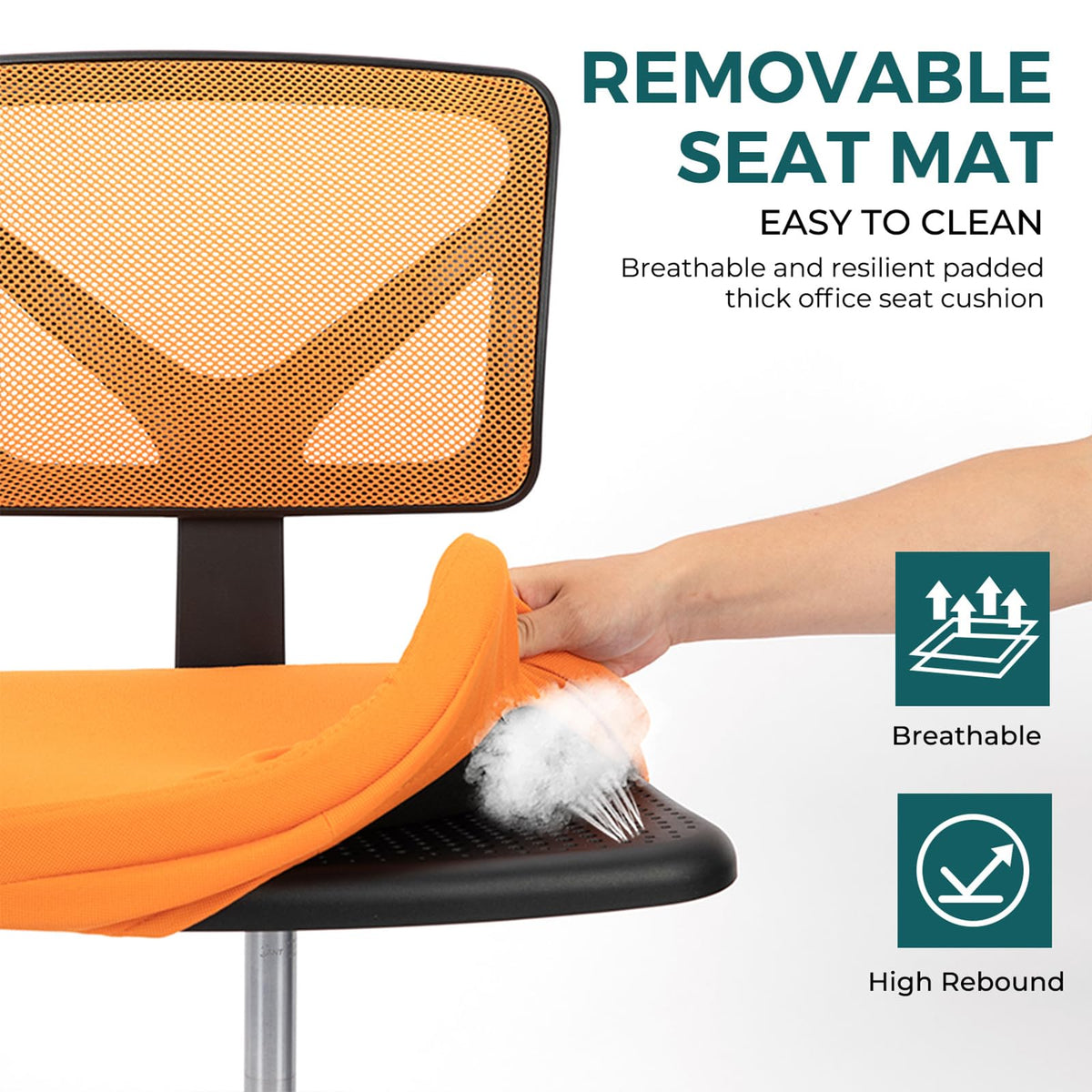 Armless Mesh Office Chairs S3579