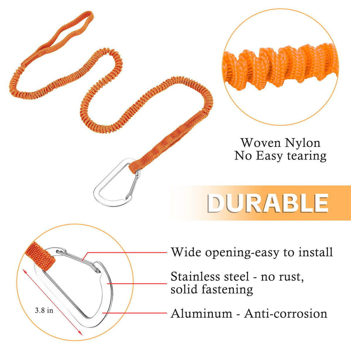 Kayak Paddle Board Leash Stretchable Strap J618368
