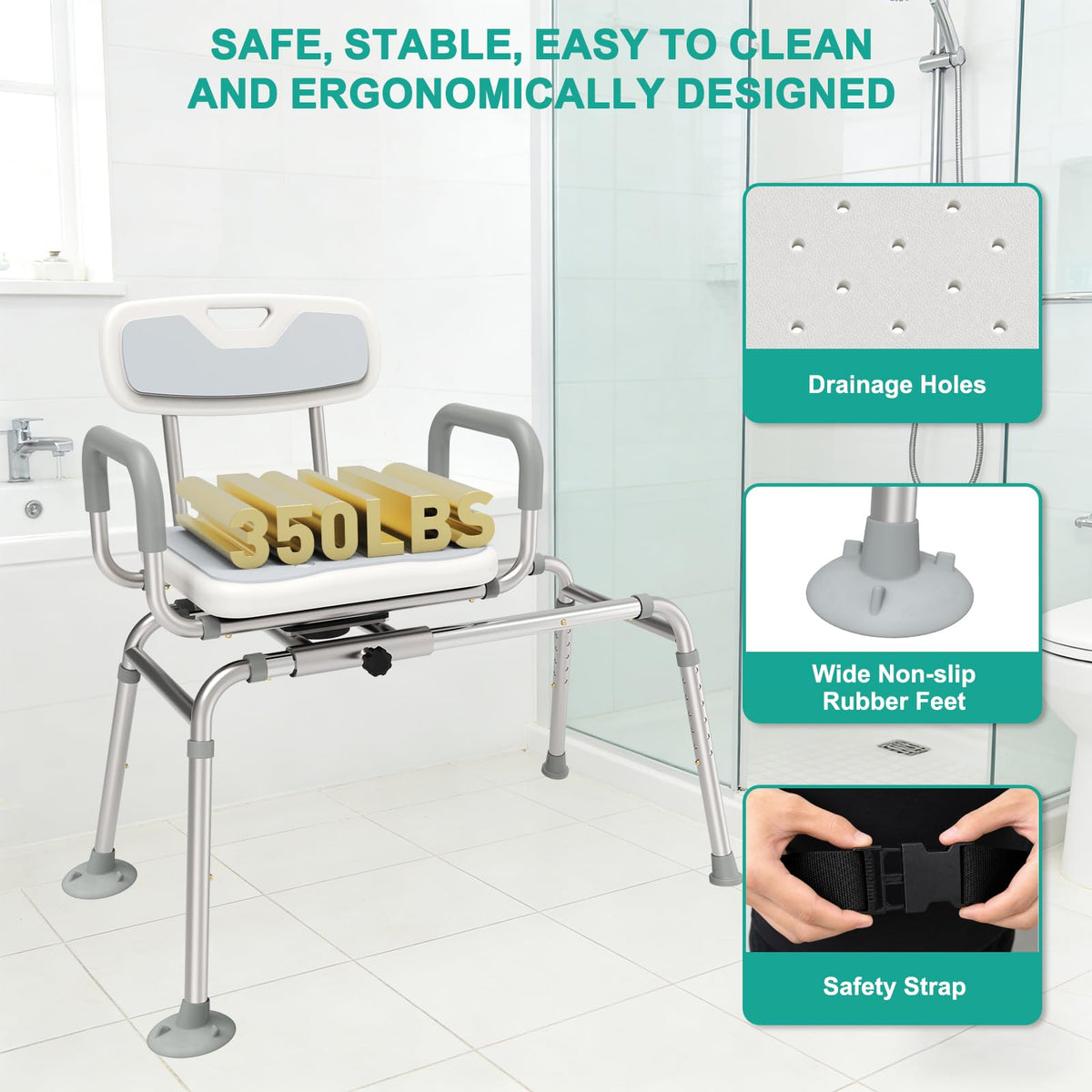Tub Transfer Bench with Swivel Seat N843