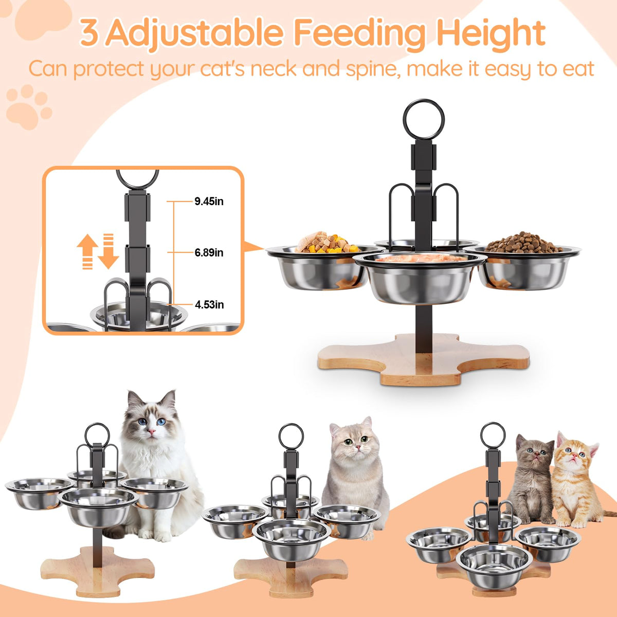 Elevated Cat Bowls with Stand Q677540