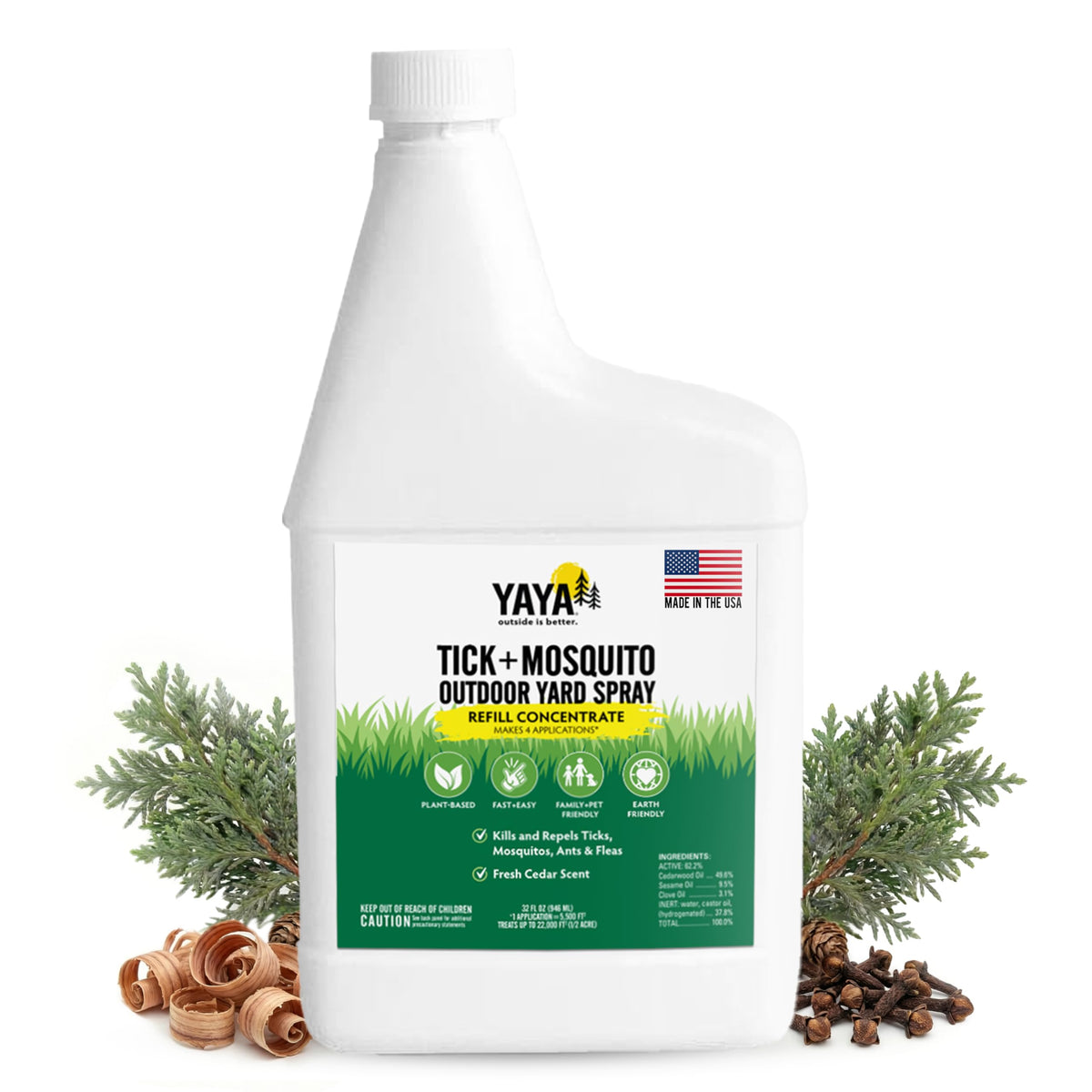 Plant-Derived Essential Oils Outdoor Yard Spray Refill Concentrate 32 oz S6803