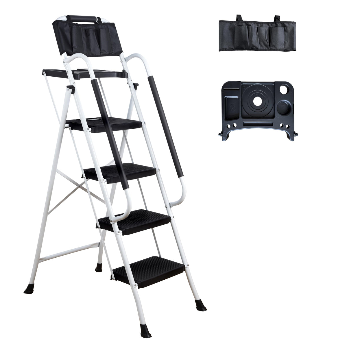 4 Step Ladder with Handrails 330lbs Capacity N552