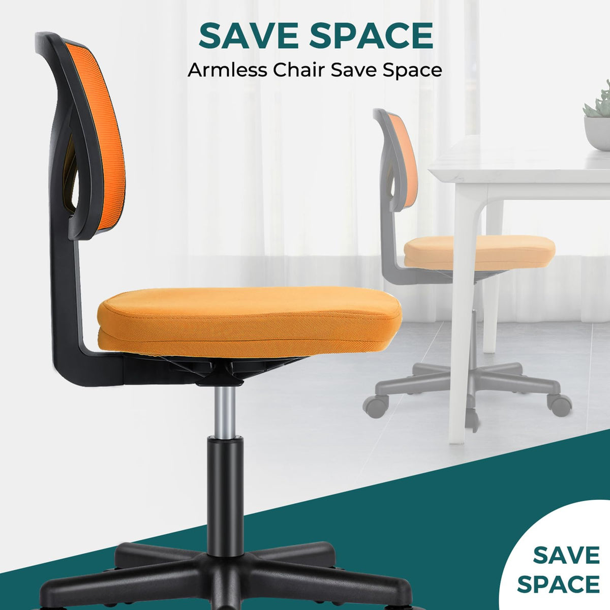Armless Mesh Office Chairs S3579