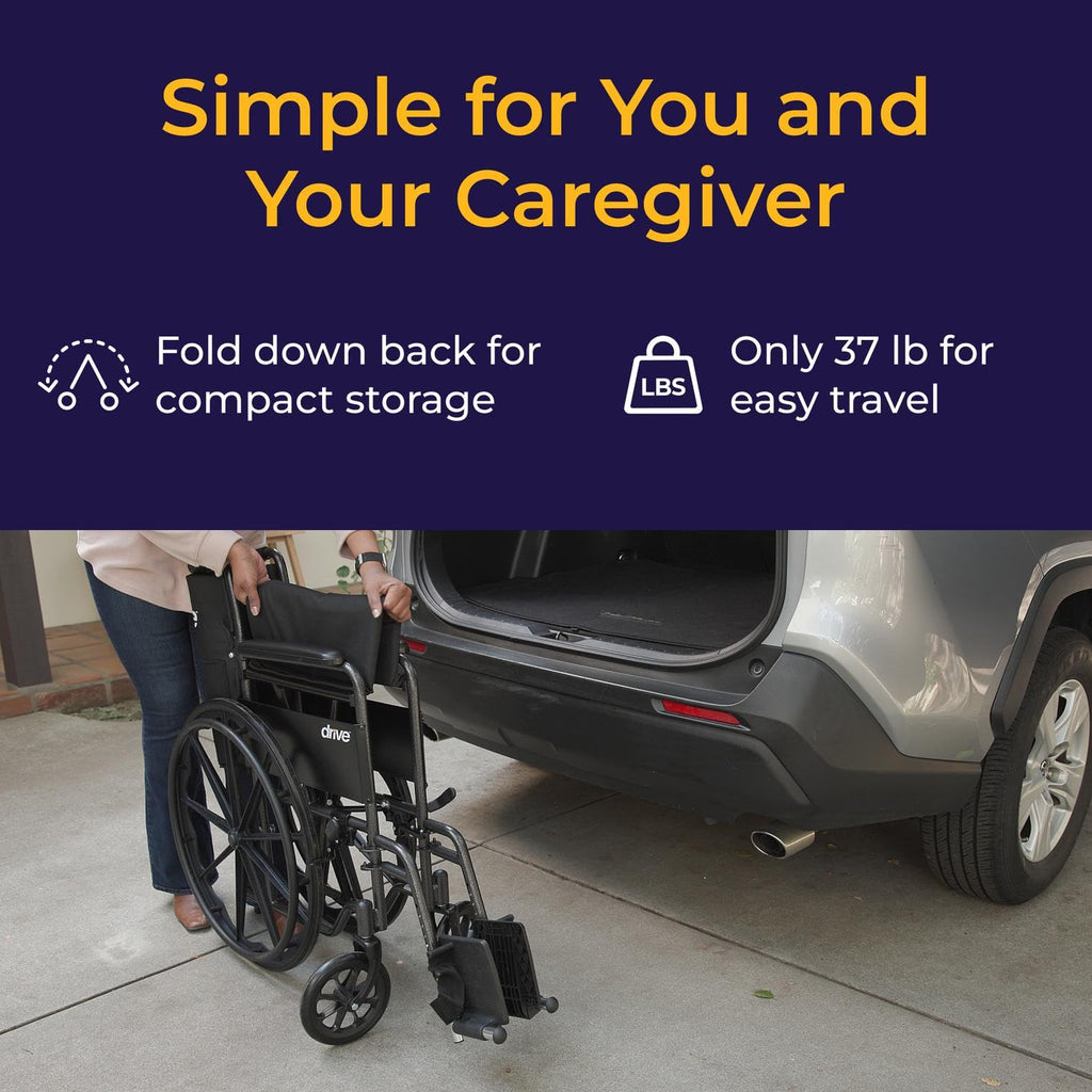 Silver Sport 1 Folding Transport Wheelchair P7984