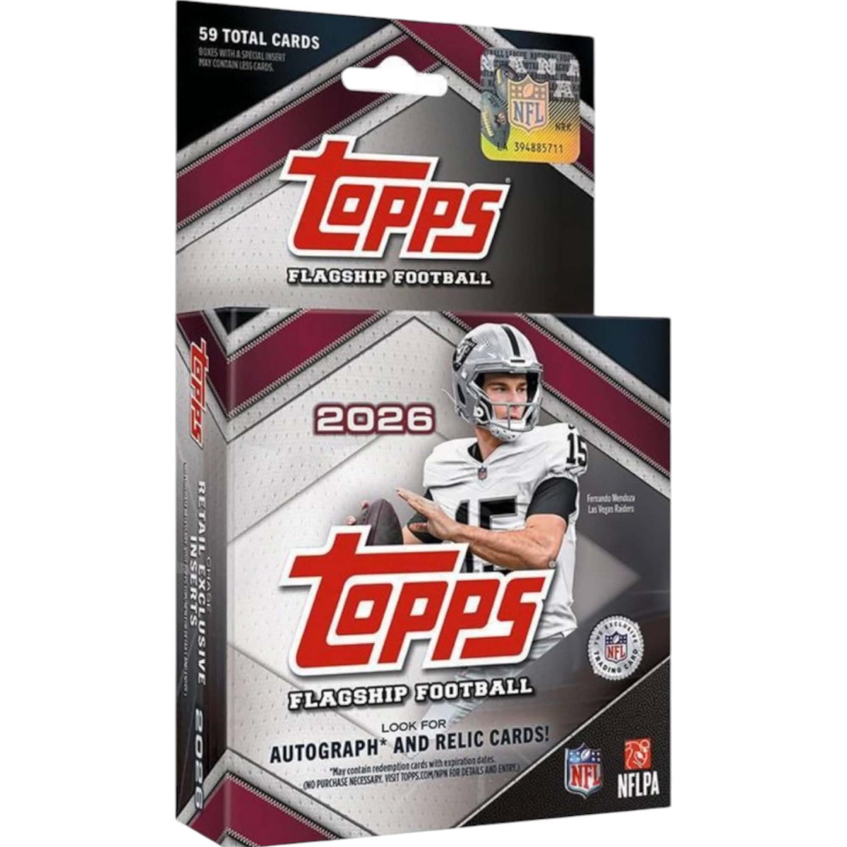 2026 NFL Football Trading Card Hanger Box 59 Cards R697539
