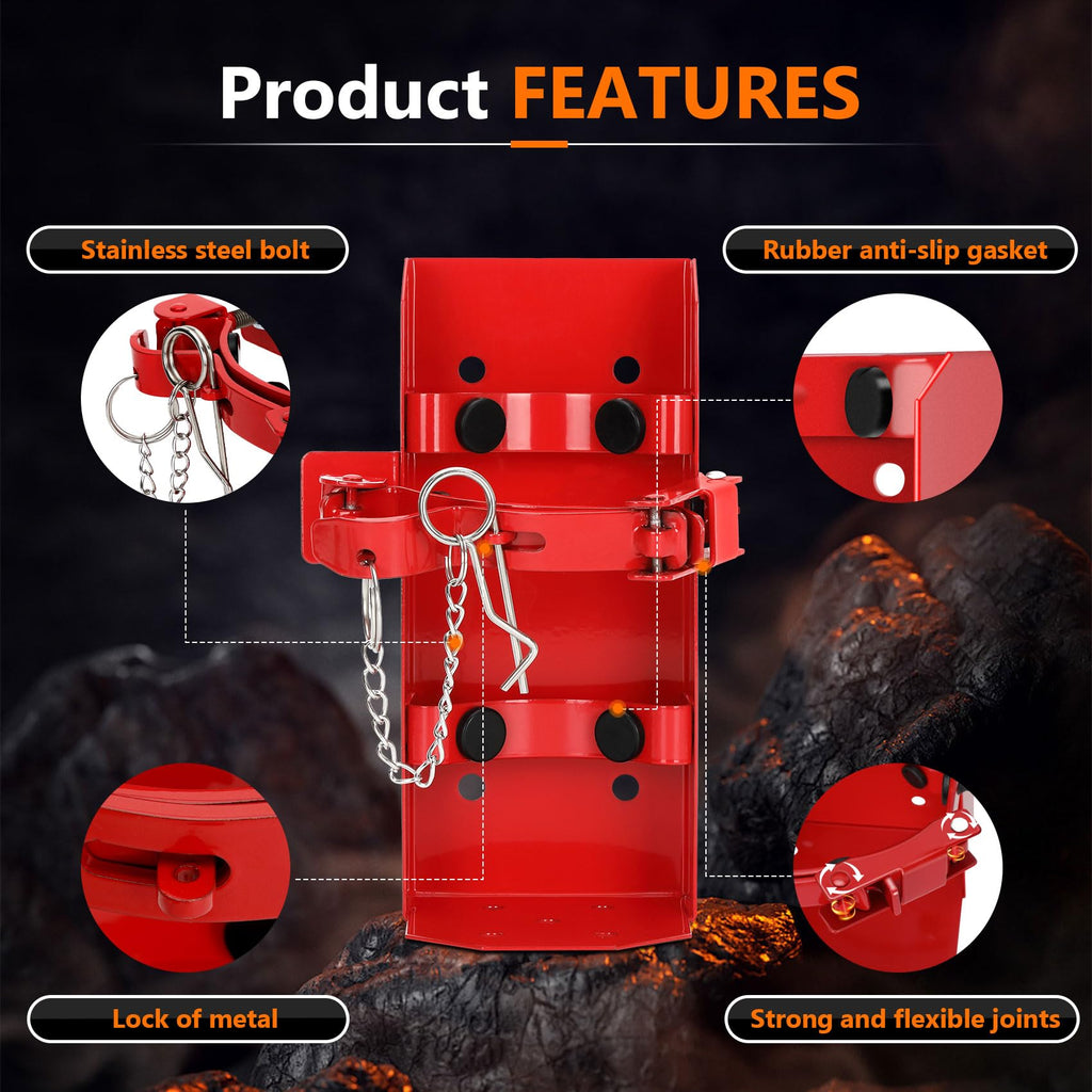 Heavy Duty Fire Extinguisher Brackets & Mounts Steel Red X443660