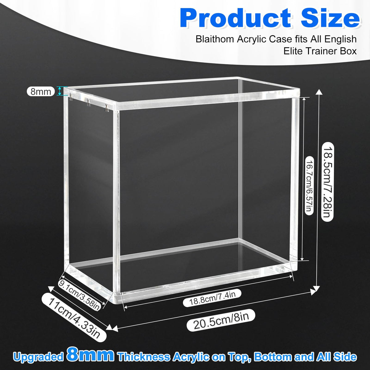 8mm Acrylic Display Case with Magnets X592937