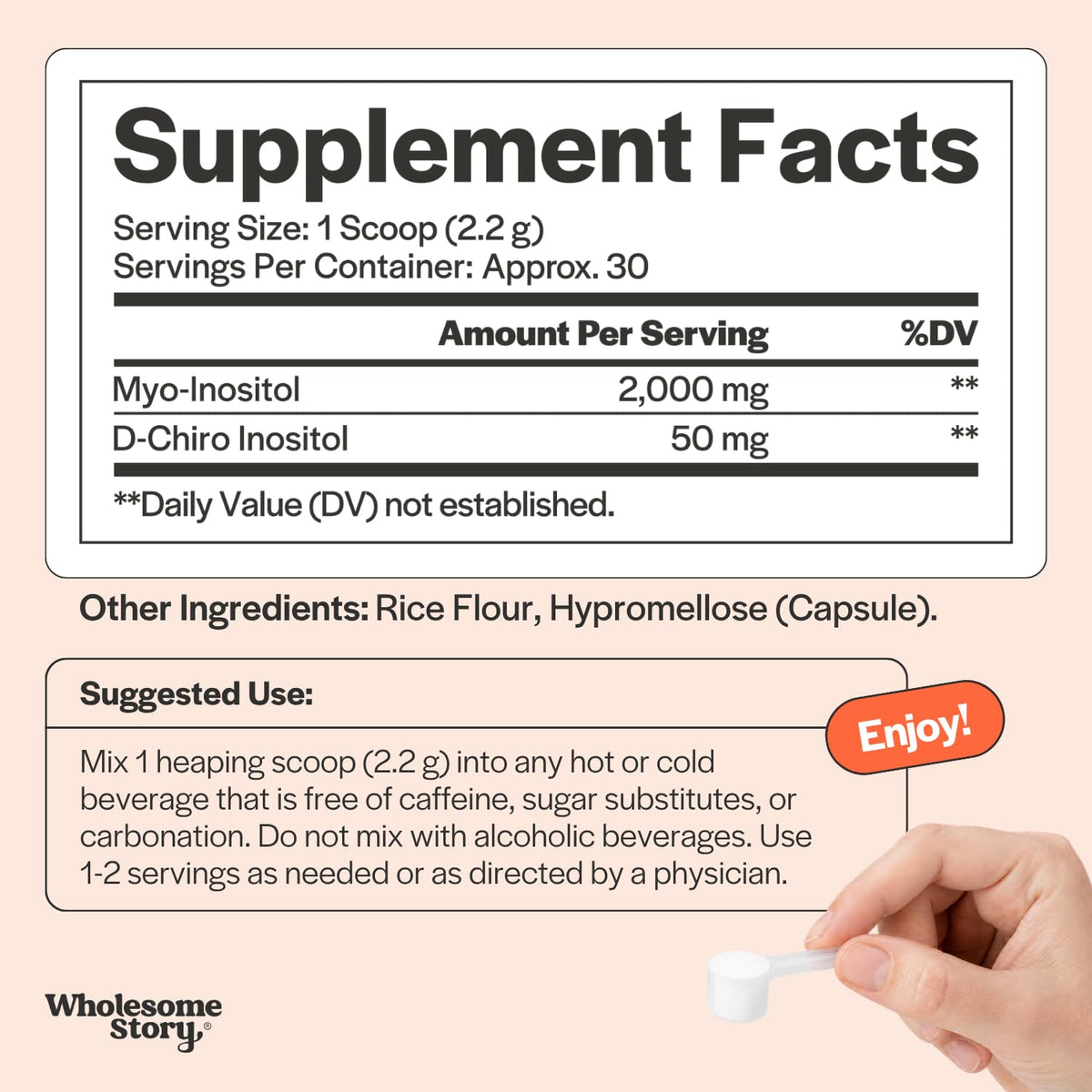 Myo-Inositol & D-Chiro Inositol Supplement Powder 40:1 Ratio 30 Servings C765909