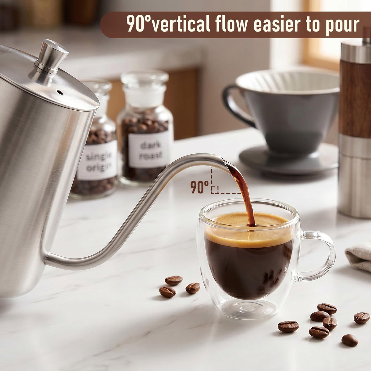 20 oz Stainless Steel Pour Over Kettle S758