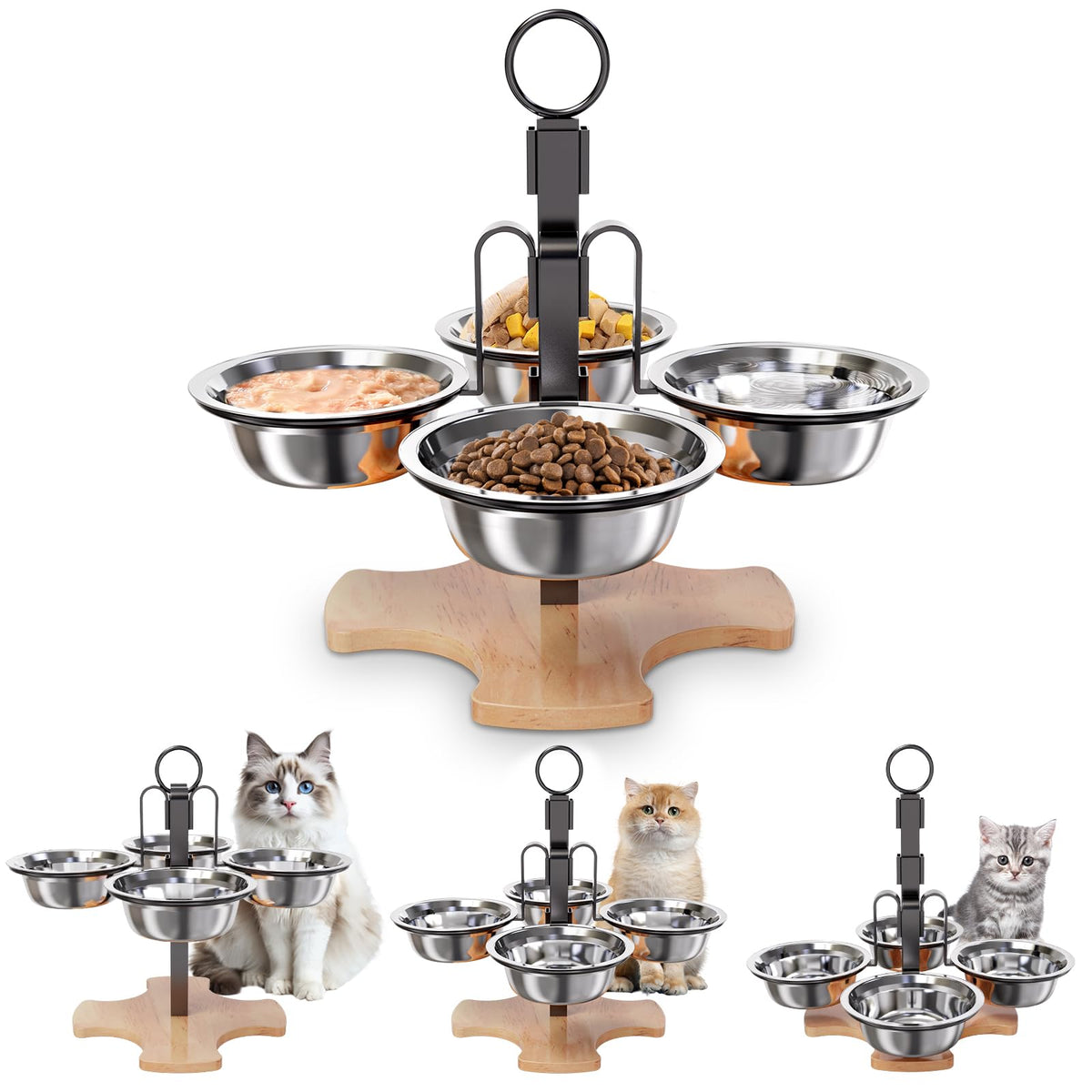 Elevated Cat Bowls with Stand Q677540