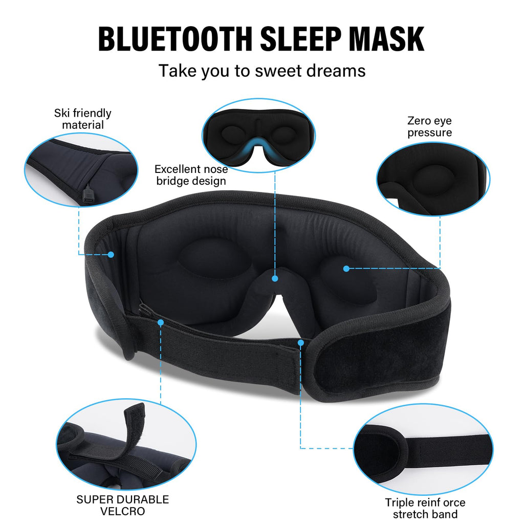 Sleep Mask with Bluetooth Headphones O7271