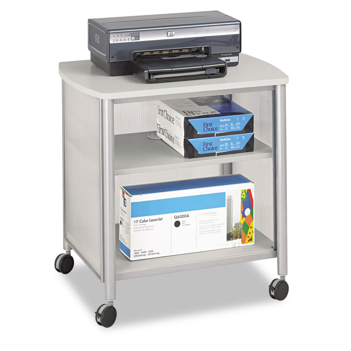 Mobile Print Stand with Swivel Wheels D273