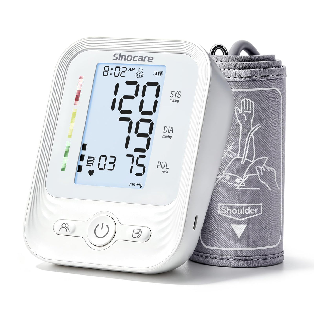 Upper Arm Blood Pressure Monitor with Adjustable Cuff B882