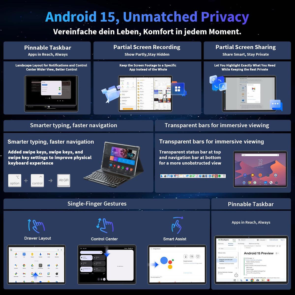 10 Inch Android Tablet with Keyboard P8976