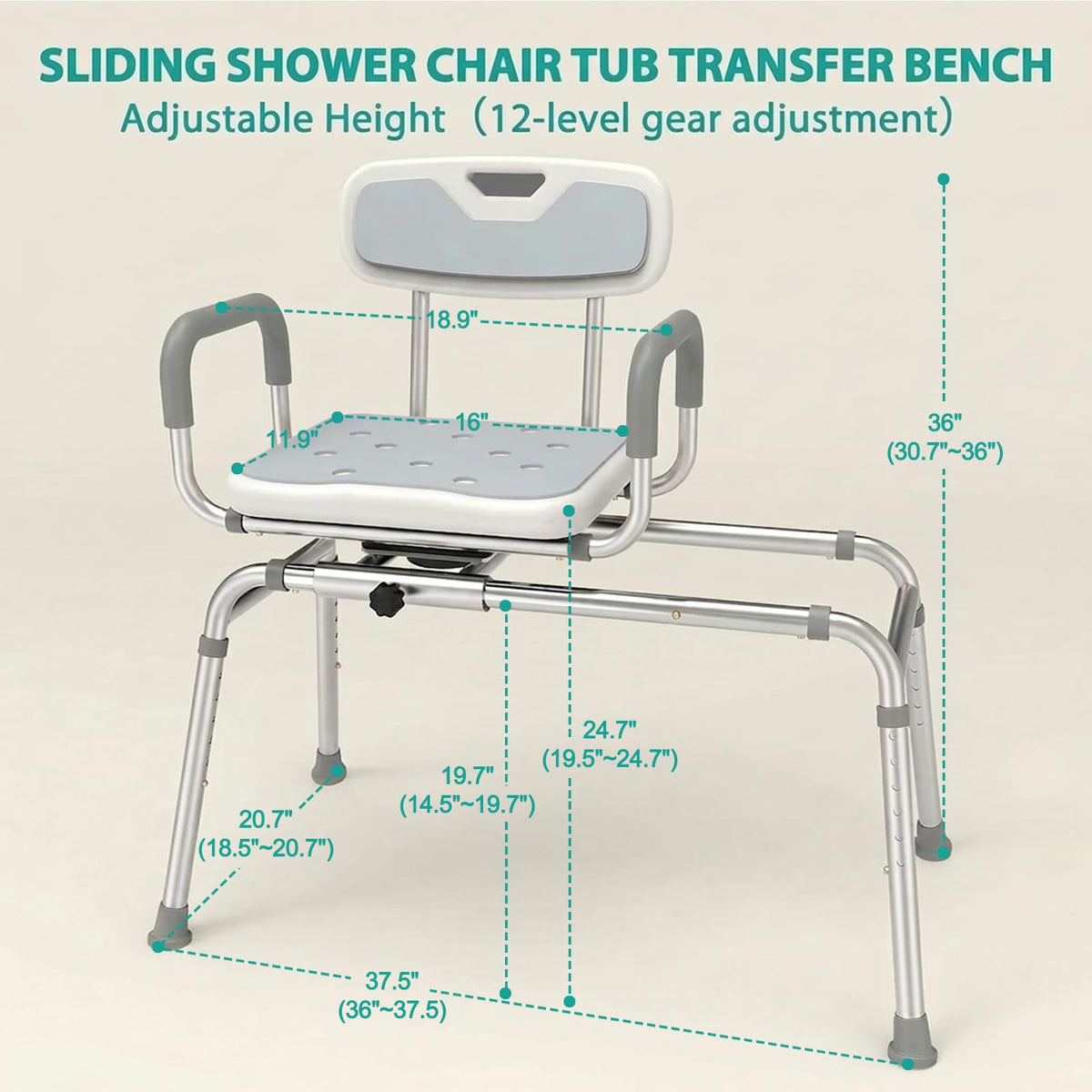 Tub Transfer Bench with Swivel Seat N843