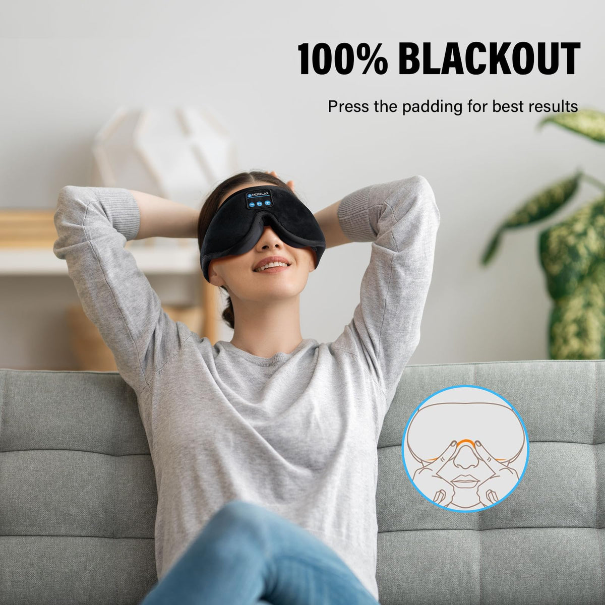 Sleep Mask with Bluetooth Headphones O7271
