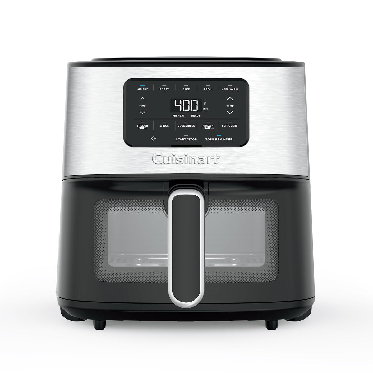 6-Quart Air Fryer with 5 Cooking Functions, Stainless Steel & Black L78831