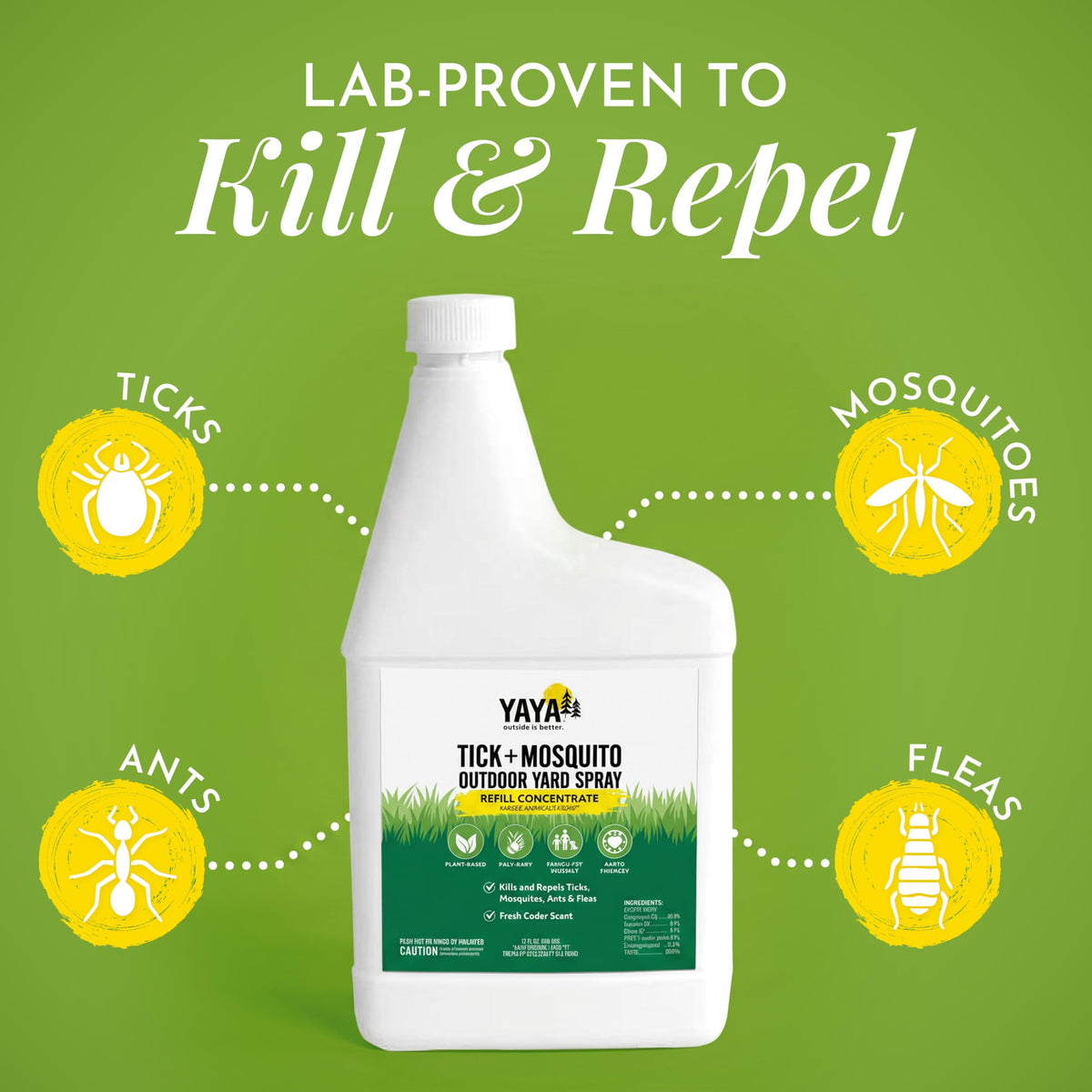 Plant-Derived Essential Oils Outdoor Yard Spray Refill Concentrate 32 oz S6803