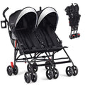 Lightweight Double Umbrella Stroller with Cup Holder and Adjustable Canopy B1335