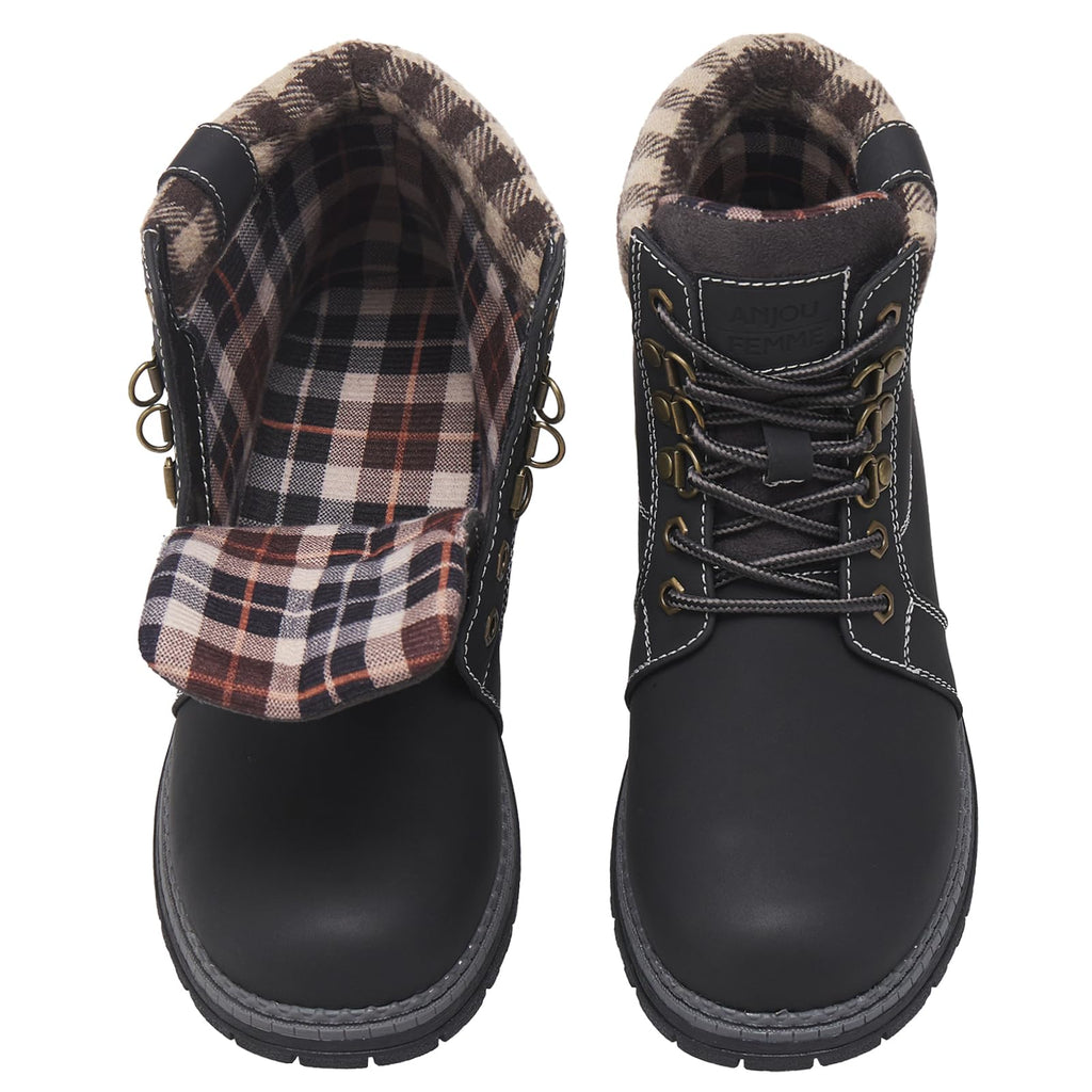 Waterproof Lightweight Fur Lined Hiking Boots V1235