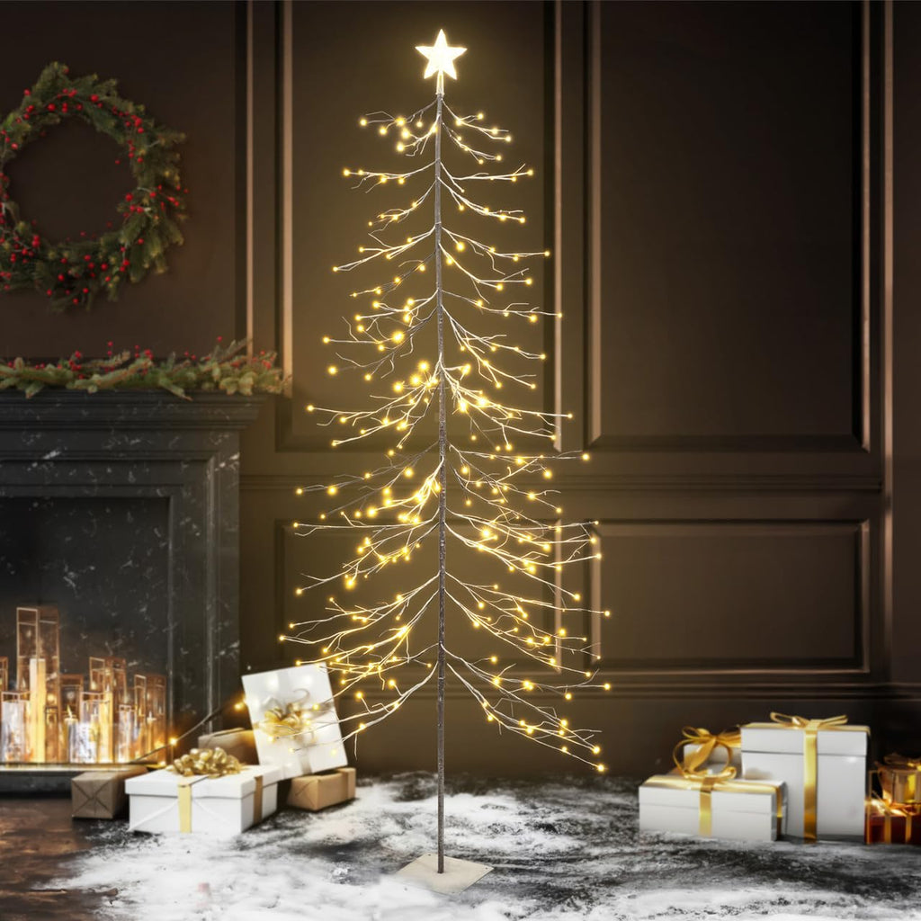 8 Ft Pre-Lit Twinkling Christmas Tree with Lights T82765