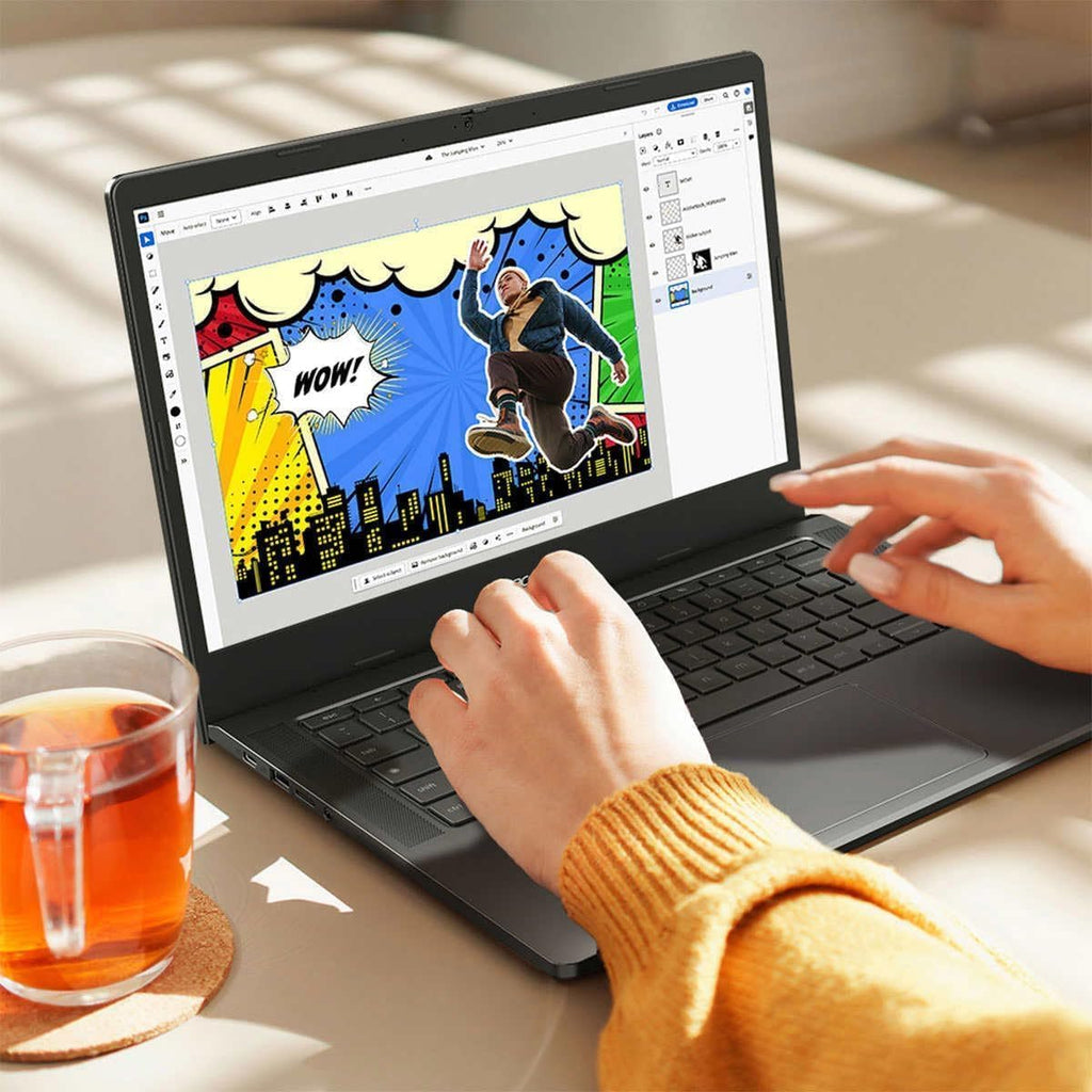 Chromebook Plus 514 Laptop with Google AI, Intel 8-Core i3-N305, 8 GB LPDDR5, 512 GB SSD, 14" FHD IPS Touch Screen, Wi-Fi 6E, Chrome OS L185