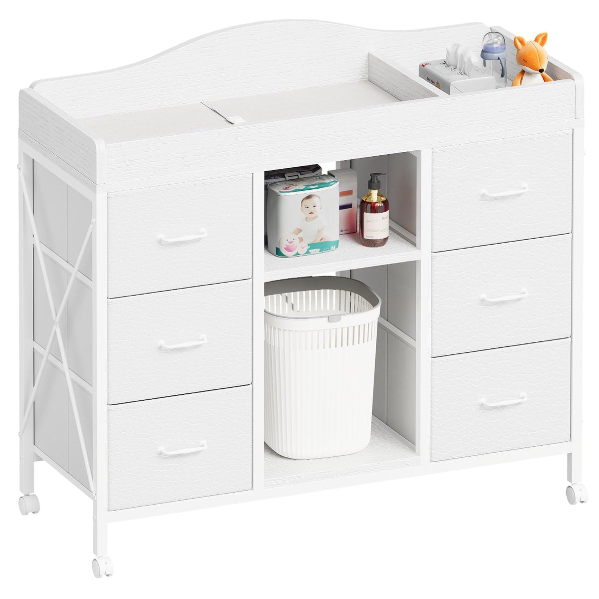 White 6 Drawer Dresser A1962