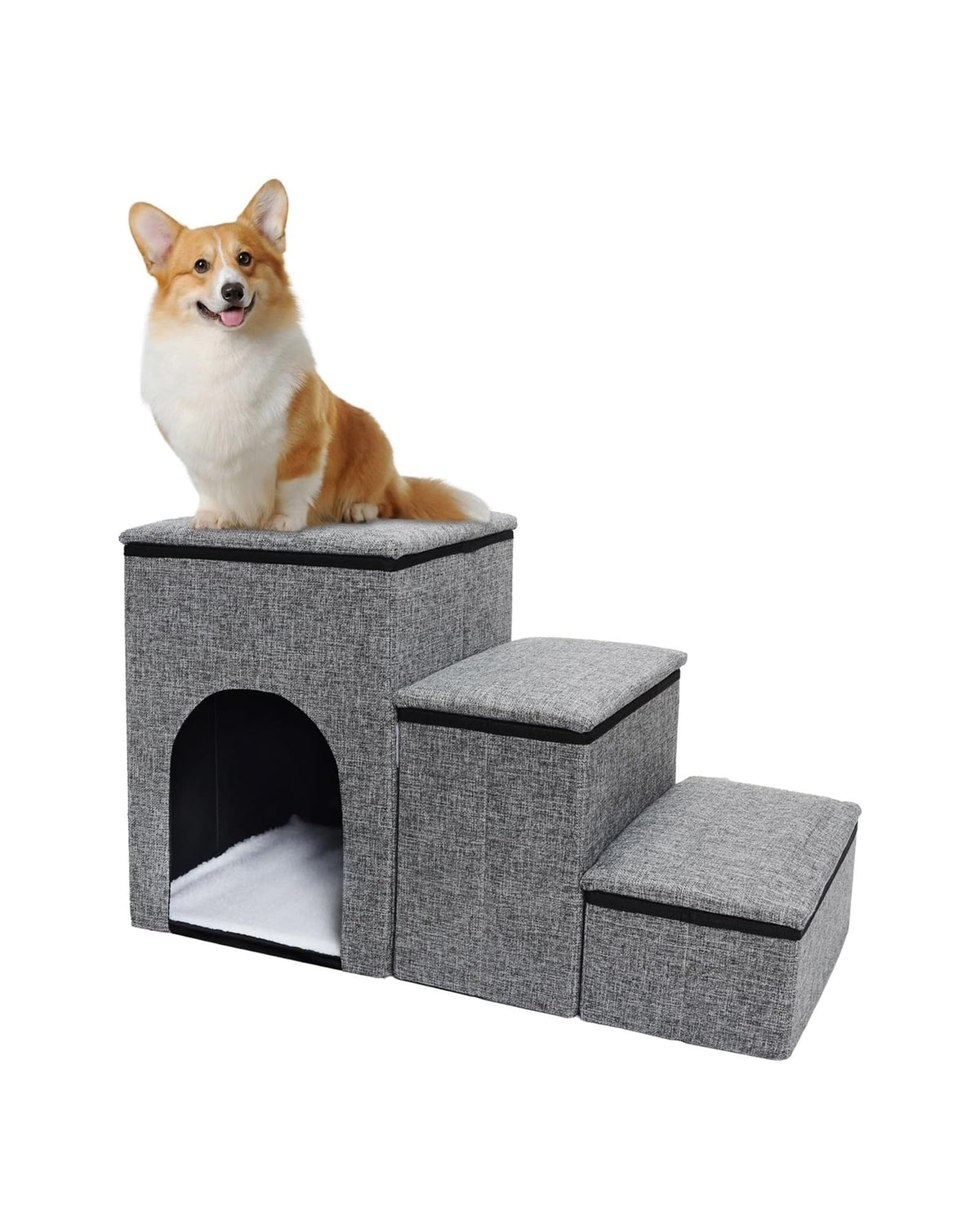 Folding Pet Stairs with Storage Box U426