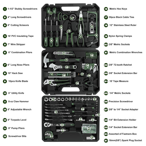 269-Piece Green Hand Tool Set X216065