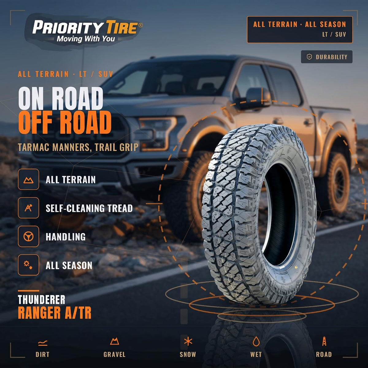 All Terrain 265/70R18 116T Tire K37202
