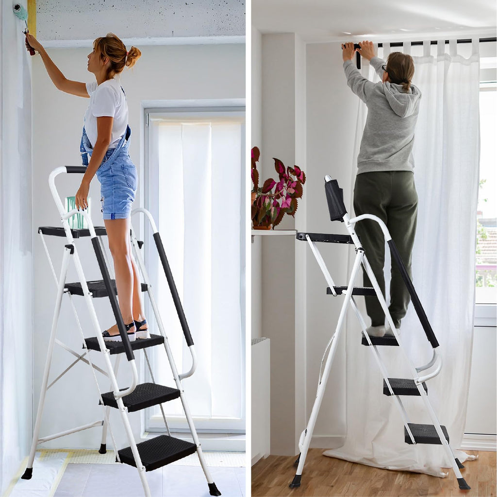 4 Step Ladder with Handrails 330lbs Capacity N552