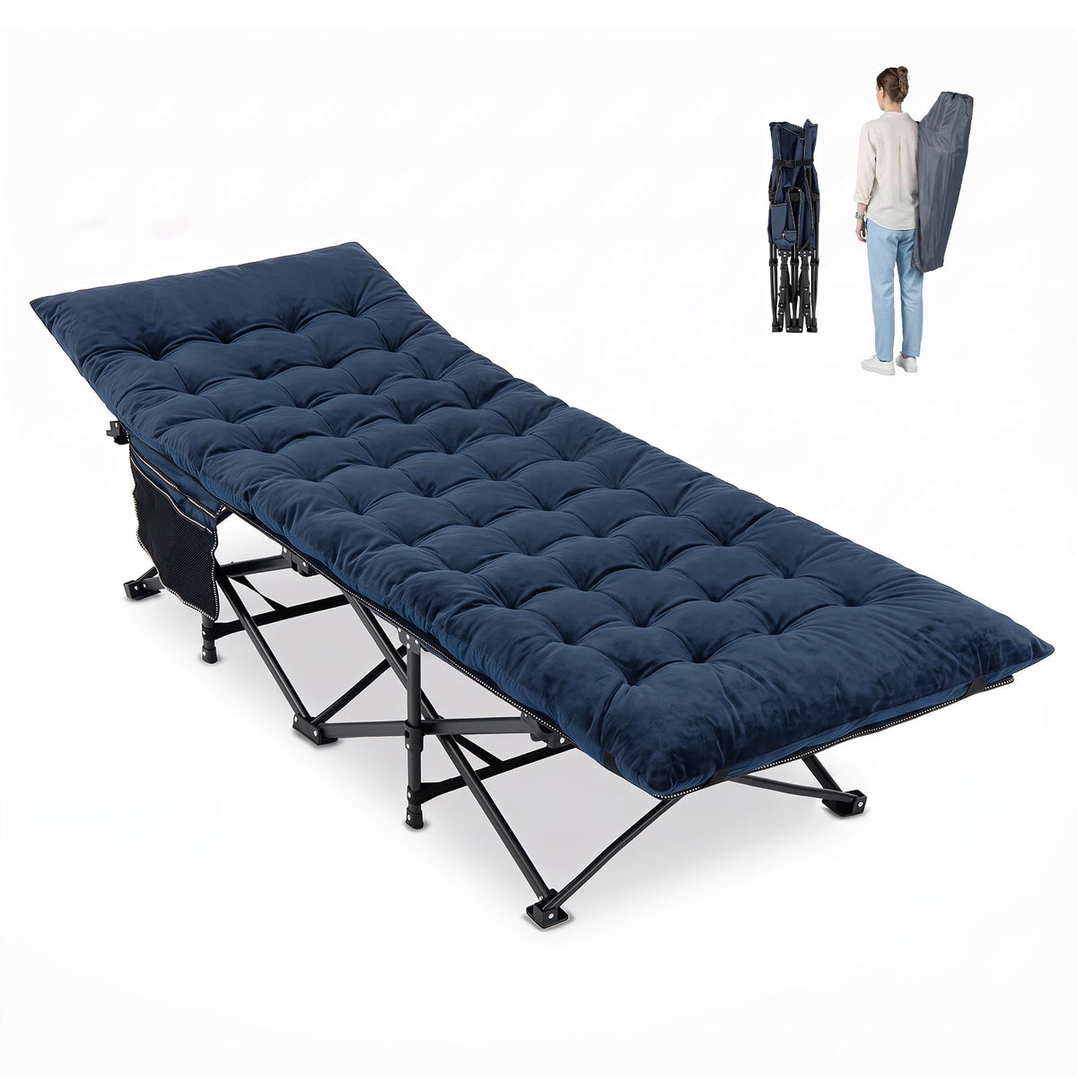 Camping Cot with Padded Mat H935475