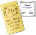 1 oz Gold Plated Bar Y486803