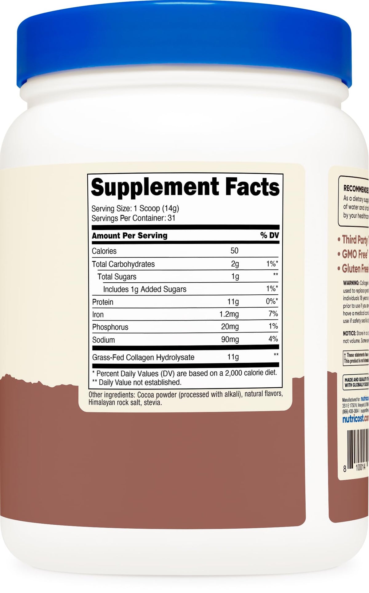 Collagen Peptides Powder 1LB Chocolate Z681327