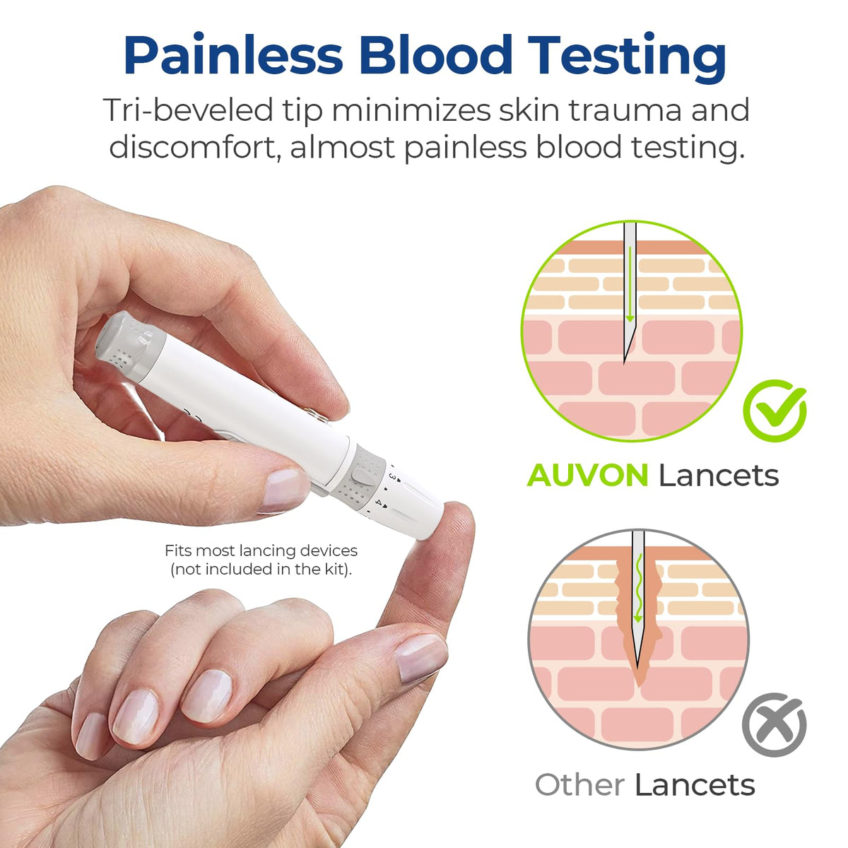 Blood Glucose Test Strips & Lancets Kit, 100 Pack, 30 Gauge I64092