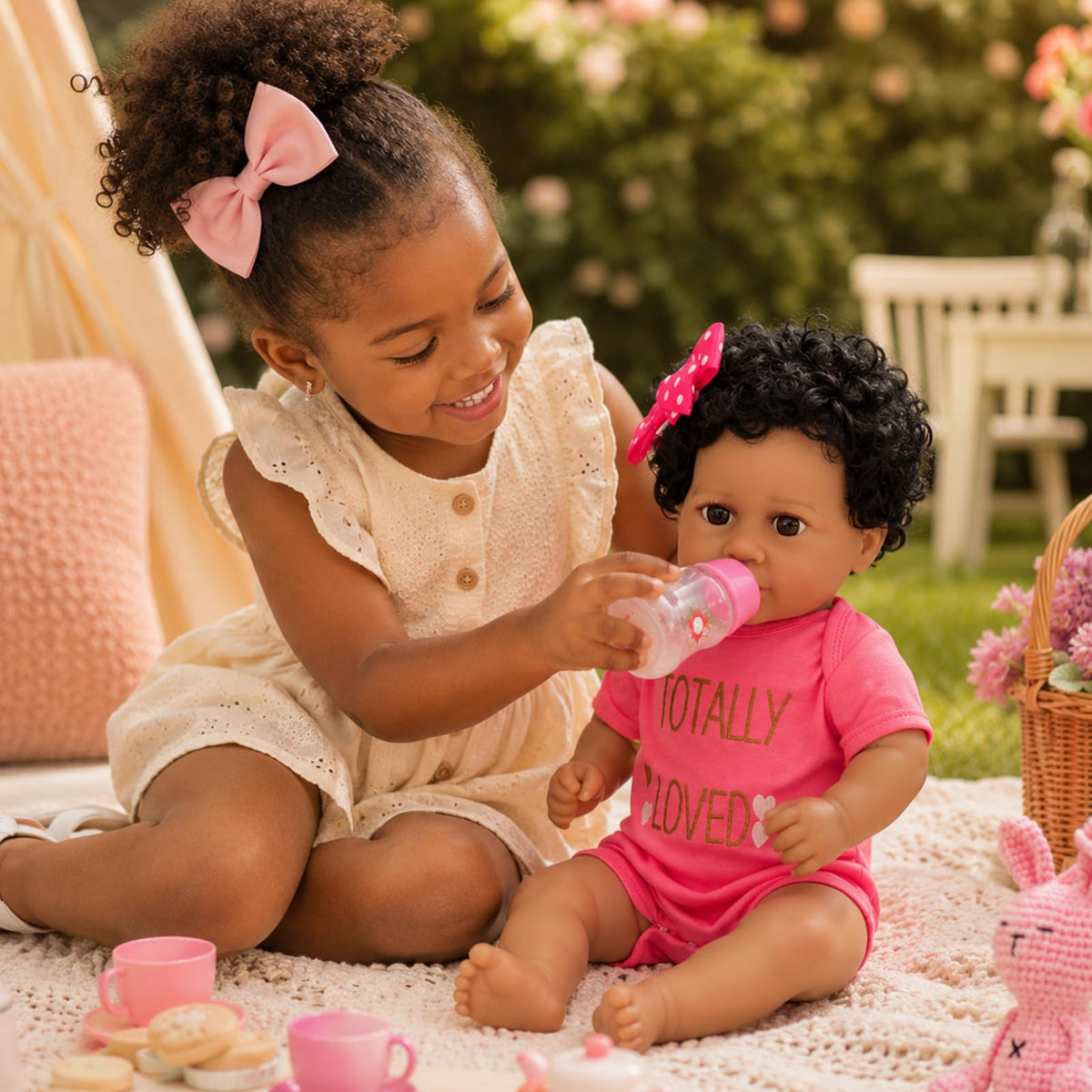 20 Inch Weighted Black Reborn Baby Doll H65222