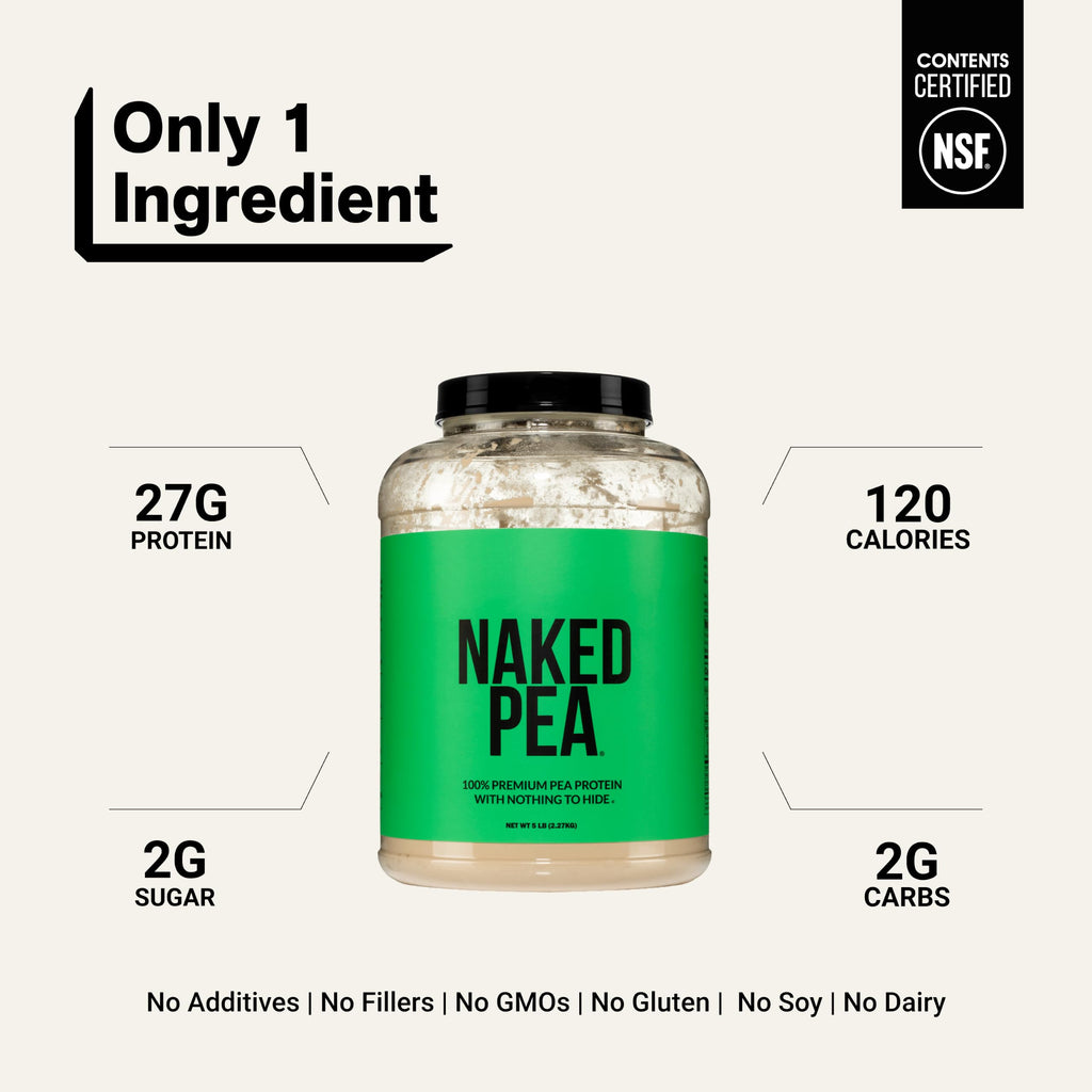 Unflavored Vegan Pea Protein Powder Isolate 5LB R432