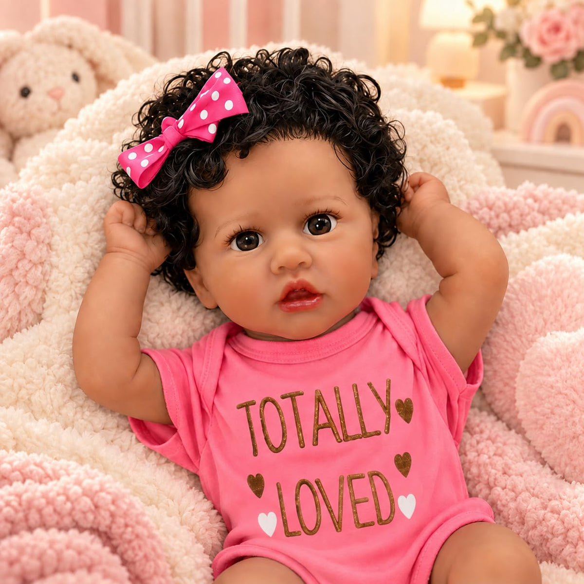 20 Inch Weighted Black Reborn Baby Doll H65222